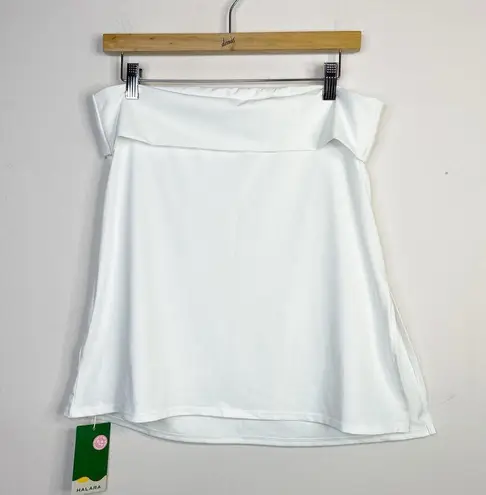 Halara Strapless Tube Top Shirt Side Slit Slim Fit Minimalist White Womens L New