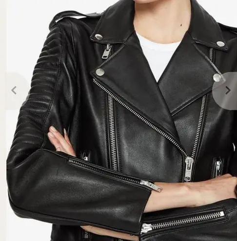 ANINE BING Cassidy black leather jacket