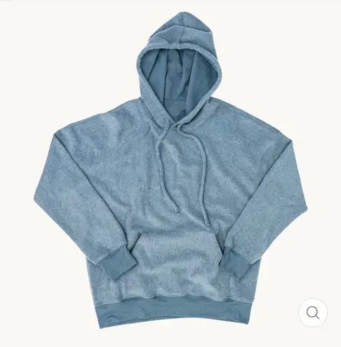 Soft Serve Cloud Cotton Hoodie in Shark Steel Blue Size Large