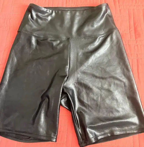 Aeropostale Black Metallic Shiny Biker shorts 