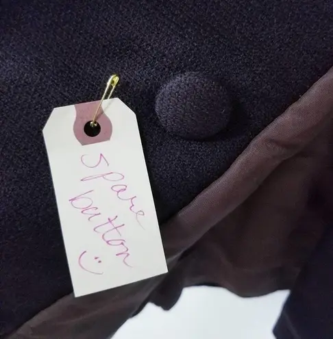 Vintage Michel Daniels France Fur Collar Coat Size L