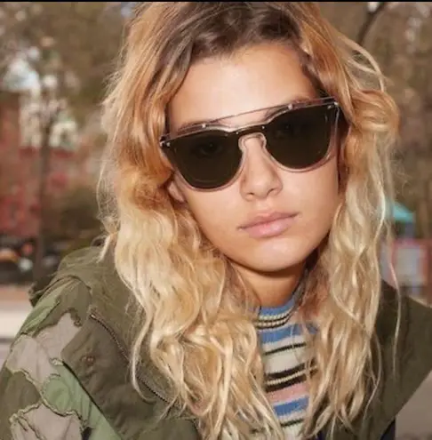 Valentino Garavani NIB Valentino Glamgloss women’s square metal pink Mirrored shield sunglasses