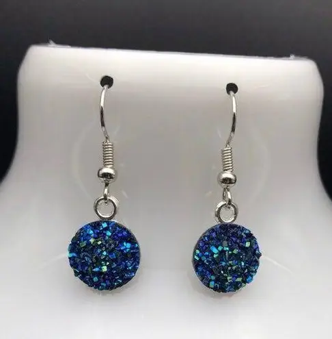 Handmade Resin Glitter Rhinestone Jewelry Set