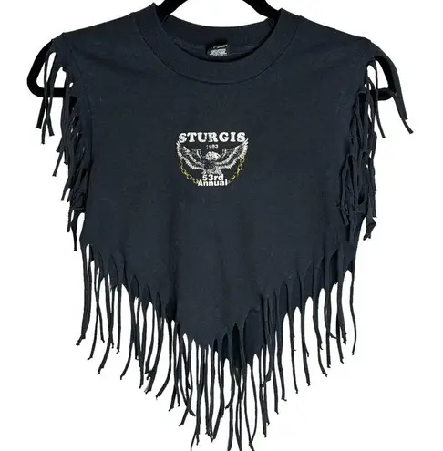Sturgis 1993 Motorcycle Rally Vintage Y2K Modified Tee Tank Fringed 14