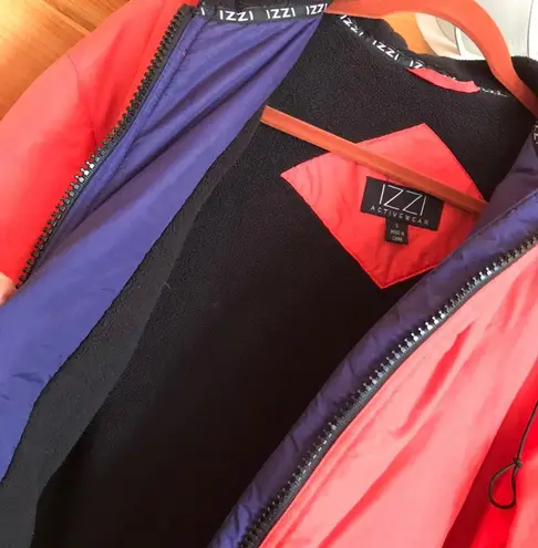 BRIGHT ORANGE IZZI FLEECE LINED OVERSIZED WINDBREAKER BOMBER PUFFER JACKET