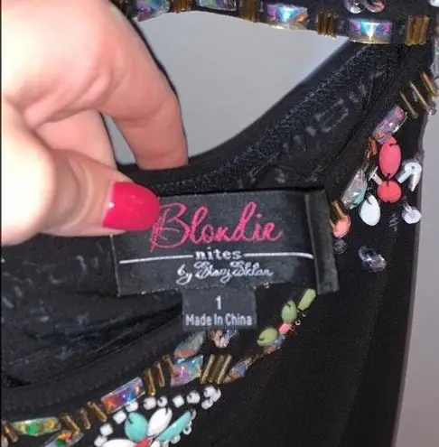 Two Piece Prom Dress Black Size 2