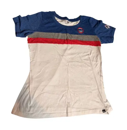 Chicago Cubs Womens Striped Short Sleeve T