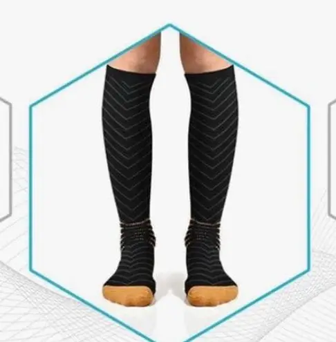 Copper Compression Socks Unisex XL Ankle Support V Shape Gradient Mens 10.5