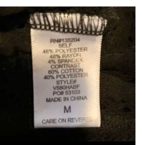 Women’s Free Society sheer mesh black tank top/cover up Size M