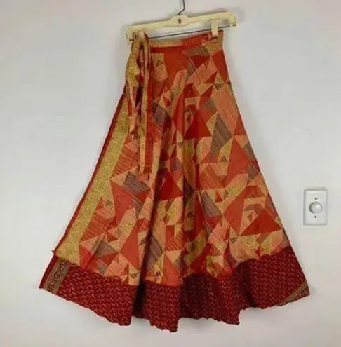 Reversible Wrap Maxi Skirt BINW302