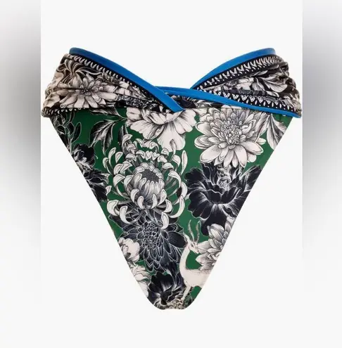 Agua Bendita Lily Wats High Waist Bikini Bottom, Size Large, $130