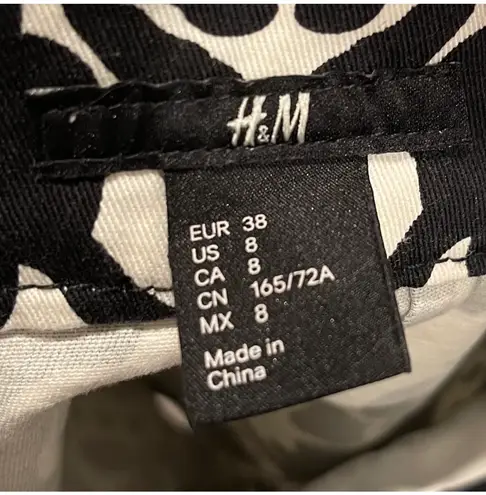 H&M Monochrome Black And White Mini Skirt