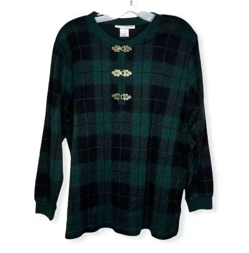 Cathy Daniels  Sweater Top Plaid