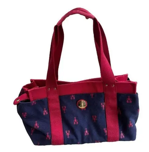 Tommy Hilfiger  Canvas Lobster Tote Bag Purse Preppy Red & blue