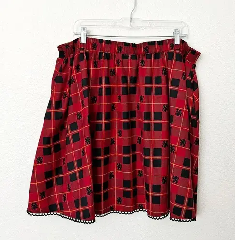 Hot Topic [] Harry Potter Red Gryffindor Plaid Mini Skirt Hogwarts Pockets Sz 2X