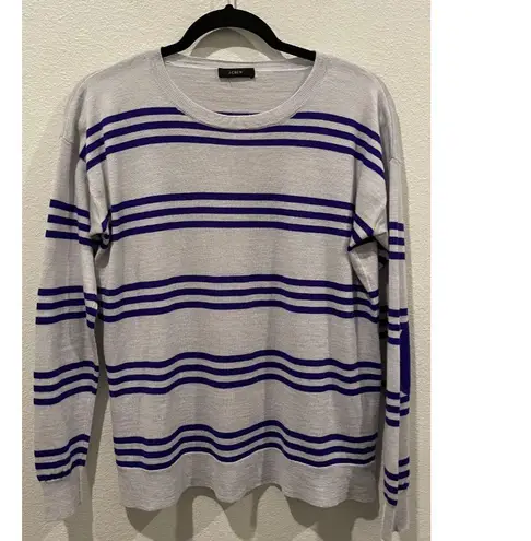 J.Crew  Merino Wool Triple Stripe Elbow Patch Sweater