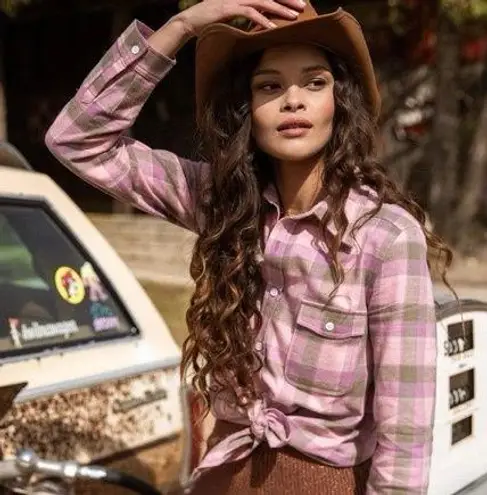 Spell & The Gypsy Collective Spell & The Gypsy Top Maverick Flannel Button Down Shirt Lilac XXS NWT New