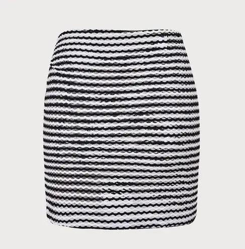 Berlook Black Geometric Textured Cover up Skirt