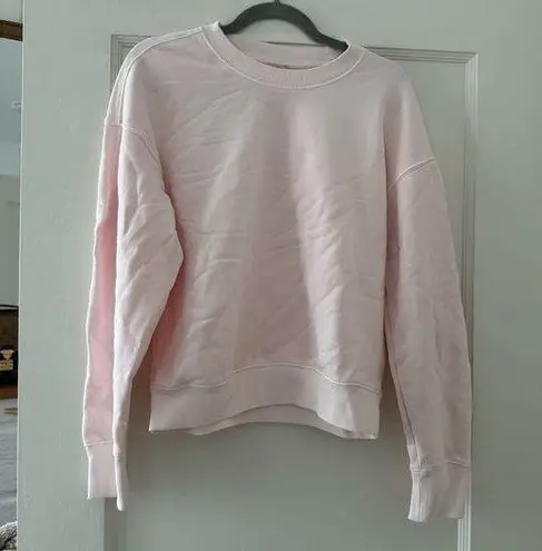 Madewell  The McCarren Midweight Crewneck Sweatshirt in Light Pink Medium NWT