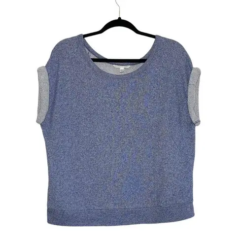 Victoria's Secret Victoria’s Secret Blue Heathered Cap Sleeve Terrycloth Sweatshirt