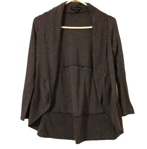 Twenty One MEDIUM Gray Back Waist Tie Long Sleeve Blazer Open Front Cardigan