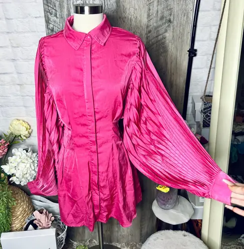 NEW Lantern Sleeve Mini Dress Pink