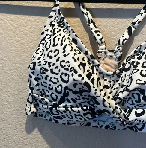 Kona Sol New Women’s Leopard Print Racer Back Twist front Bikini Top Size XS
