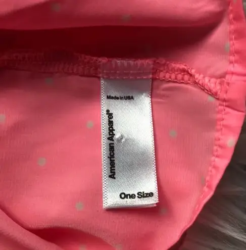 American Apparel Pink Polka Dot Crop Top Tank