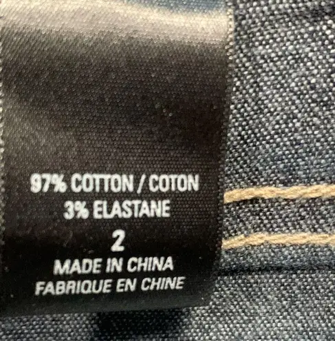 Tahari Jeans Dark Wash Low Rise Bootcut Stretch Denim Classic Western Size 2