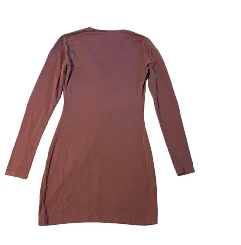 Bobi NWT Black Mauve Front Knot Dress