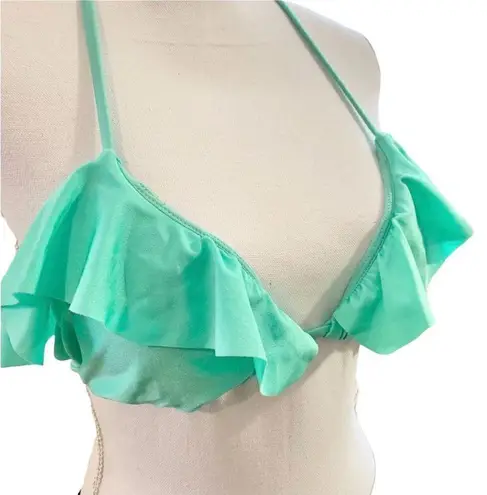 The Bikini Lab Women’s mint green ruffle bikini top