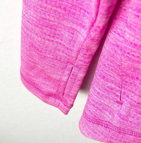 IBKUL Pink Asymmetrical Side Pockets Quarter Zip Pullover, Size Small