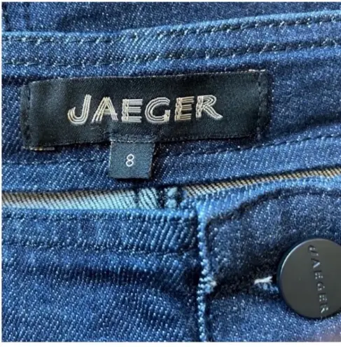 Jaeger Blue Denim Button Through Pencil Skirt Size UK Size 8 / US Size 6