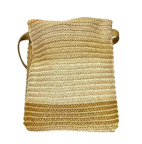 Missoni RARE Vintage Neutral Striped Knit Leather Flap Belt Bag Shoulder Purse