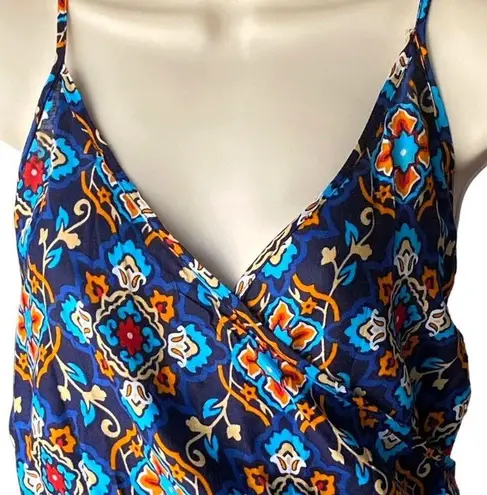 NWT ~ YOUNG USA Blue Bohemian Paisley Wrap Front Boho Romper ~ Women's MEDIUM