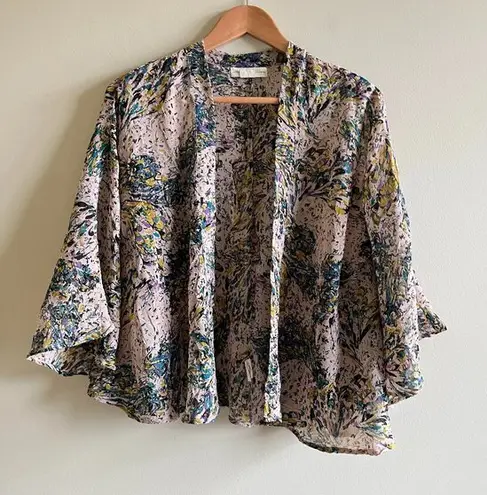 Staring At Stars Staring at Star Women's Floral Kimono Cardigans Chiffon Open Front Cover Size S