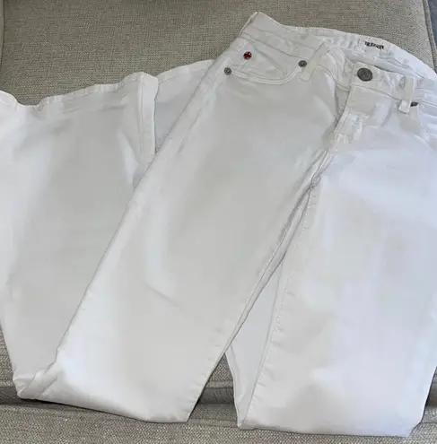 Hudson White Flare Jeans