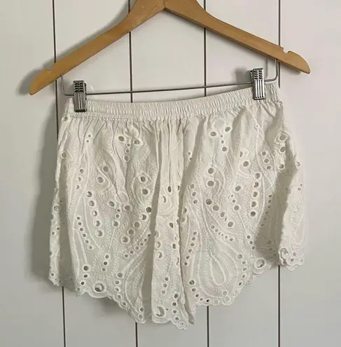Natalie Martin White Eyelet Shorts Set
