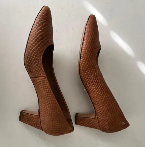 Vionic - Mia Heels Brown Snakeskin Leather Professional Career Business Shoe