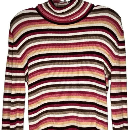 st. john's bay Vintage  Striped Turtleneck Sweater