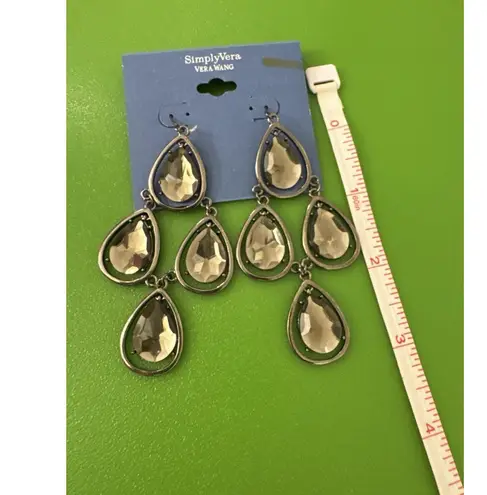 Simply Vera Wang Chandelier Earrings Silver Costume Jewelry Glam Holiday