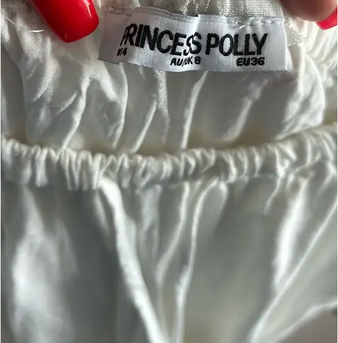 Princess Polly  white linen pants 