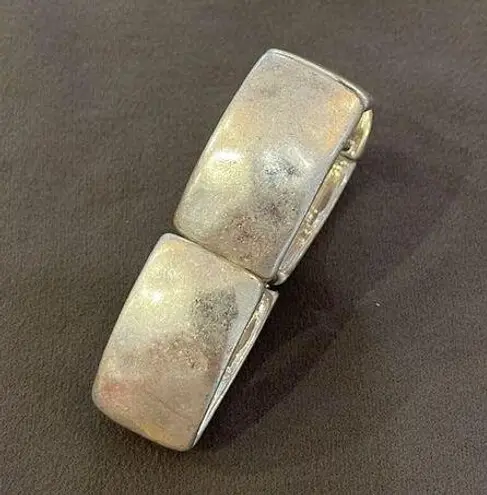 Lia Sophia BOMBAY Retired Stretch Bracelet Silver Matte silvertone stretch brace