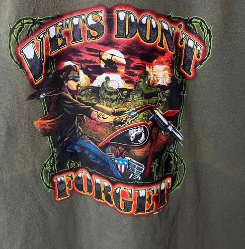 Vintage Y2K Vietnam Vets T Shirt Brown XL Extra Large Graphic Tee Cotton