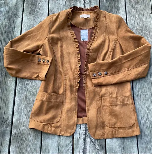 NWT Brown Suede Jacket Size XS