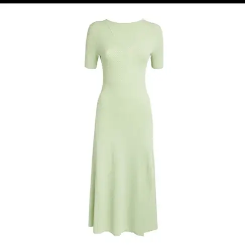 Maje NWT Ruche Vert Tie-Back MIDI Dress in Light Green Size 40/L