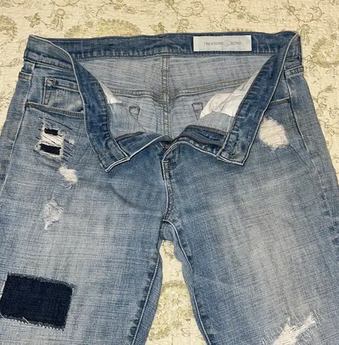 Treasure & Bond Patchwork Boyfriend Jeans