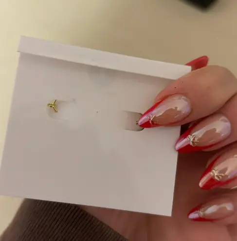 Gorjana NWT 18k Gold plated Gigi Stripe Palm Desert Hoop Earrings