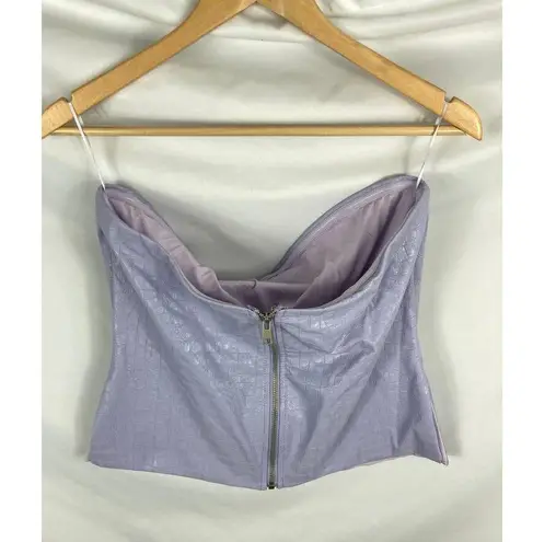 Naked Wardrobe NWT Crocodile Collection Embossed Strapless tube top 1x