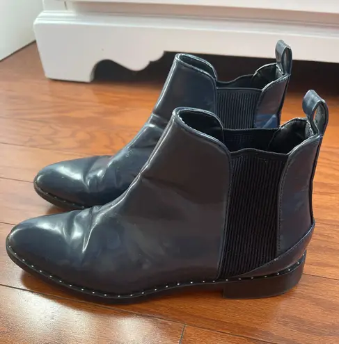 ZARA Navy Blue  Booties